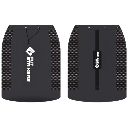 Two black bodyboards with visible branding on a white background